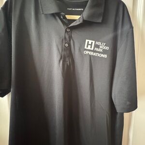 Port Authority Black Polo with White Logo